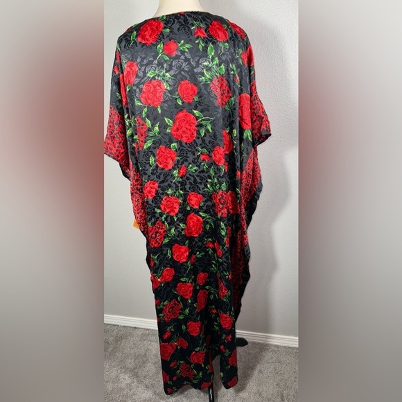 Gold Coast OS Fits Most -Caftan dress NWT  red-black - Picture 8 of 10